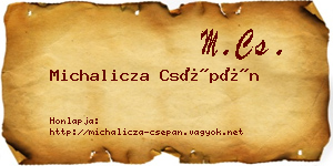 Michalicza Csépán névjegykártya